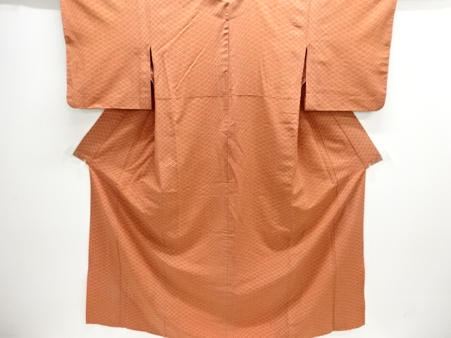 斜め格子模様単衣小紋着物